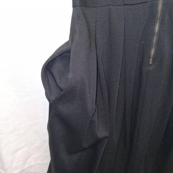 Massimo Black Sleeveless Fit-and-Flare Mini Dress With Pockets - Picture 3 of 4